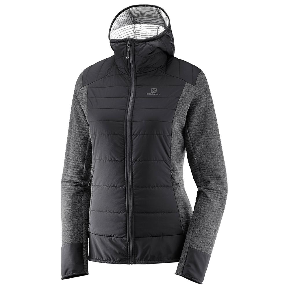 SALOMON RIGHT NICE HYBRID HOODIE W Philippines - Women's Jackets - Black | 923451-LVN